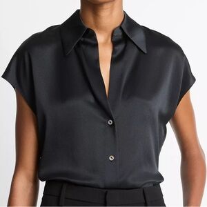 Vince Black Button Down Shirt
